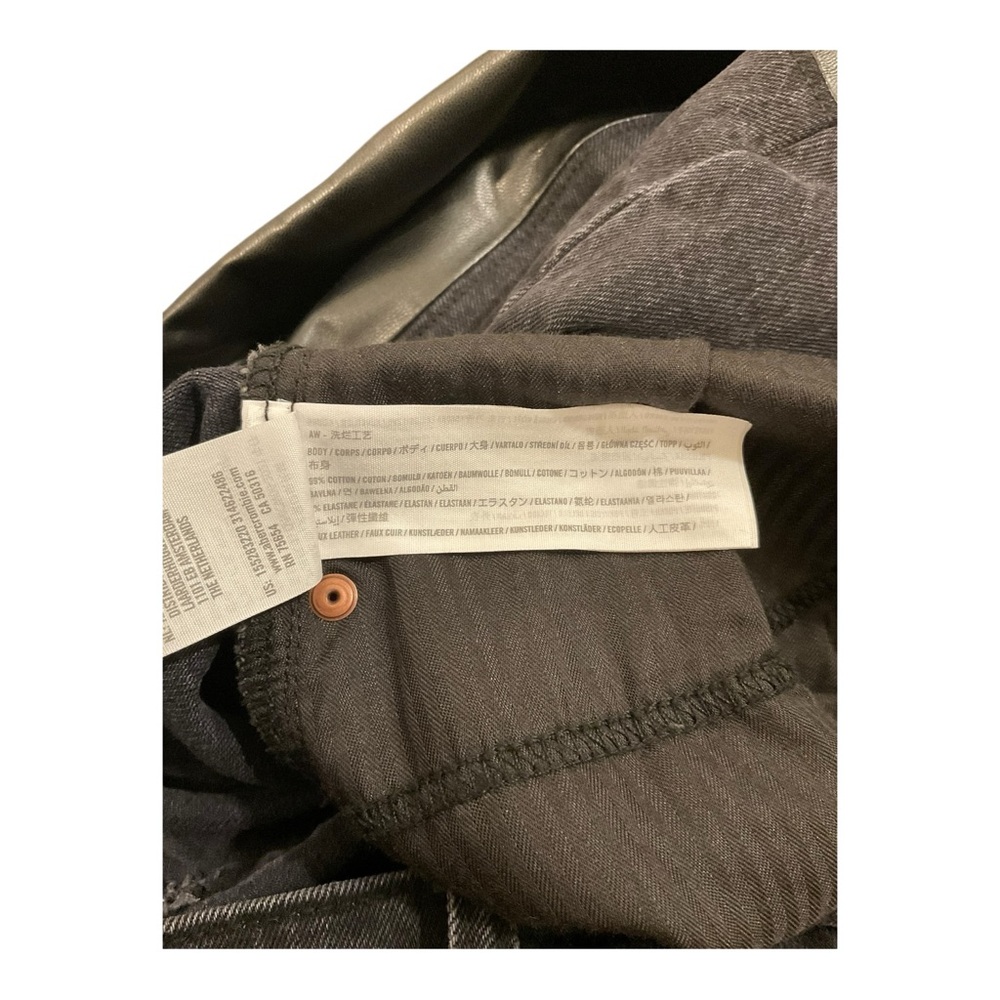 Abercrombie Women’s 90s Straight Ultra High Rise Jeans Faux Leather Size 30 - Picture 9 of 13
